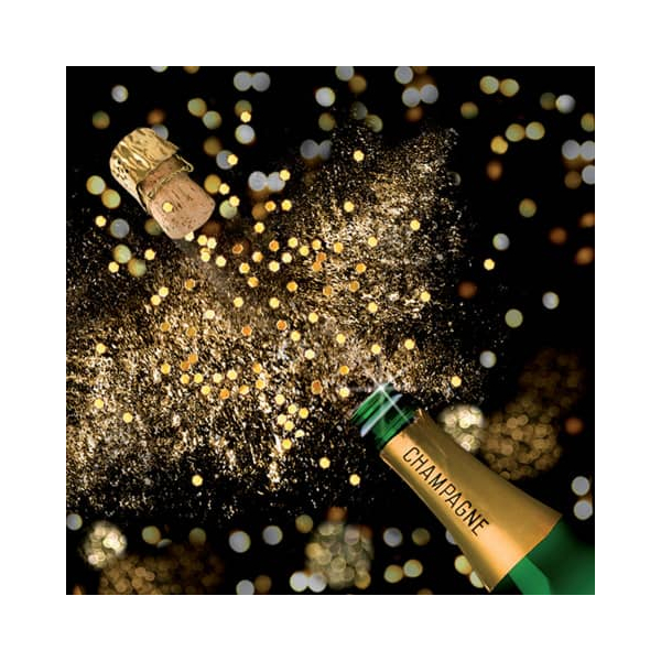 4014995803917 - Braun & Company Servietten Motiv Champagnerfest 33x33cm Tischservietten