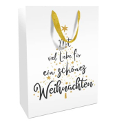 Geschenktasche 1683-22537, Weihnachten, mit Trageband, &bdquo;Mit Euch&ldquo;, 26cm x 36cm