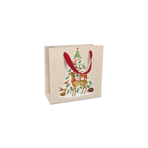 8 Stück Braun und Company Geschenktasche 1645-25515, Animal Tree, 170mm x 180mm 4014995844491 Braun und Company