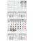 5-Monats-Wandkalender, 5 Monate/1 Seite, 30 x 58,5 cm, Datumsschieber rot, aktueller Monat in der Mitte, drüber 2 Vormonate und 