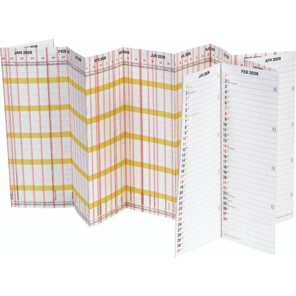 4061947145946 - Urlaubsplaner 138 x 30 cm für 25 Personen leporellofalz mit 4-fach Lochung 1 Seite  15 Monate aktuelles Jahr bis März Folge