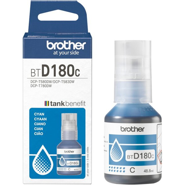 4977766838870 - Tintenpatrone BTD180 für Drucker DCPT 580 oder 780 DWRE1 cyan 4977766838870 Brother