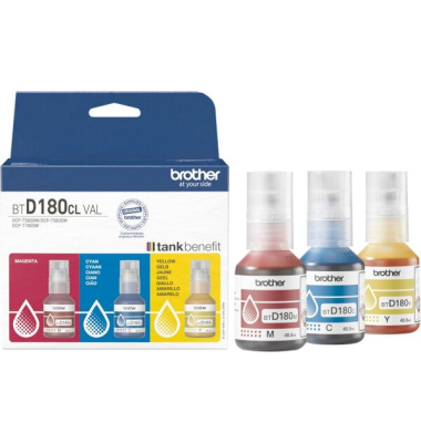 Druckerpatrone BTD180CLVAL (BTD180CLVAL), schwarz/cyan/magenta/gelb, ca. 3x 5000 Seiten