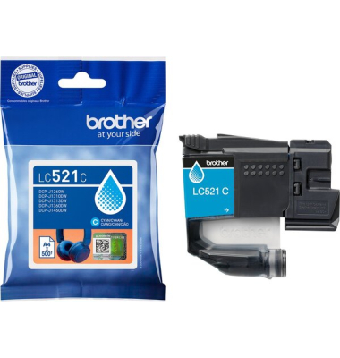 Druckerpatrone LC-521C, cyan, ca. 500 Seiten