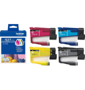 Tintenpatrone LC-527VAL, für Brother Drucker, 1x 1300 und 3x 900 Seiten, 4-farbig