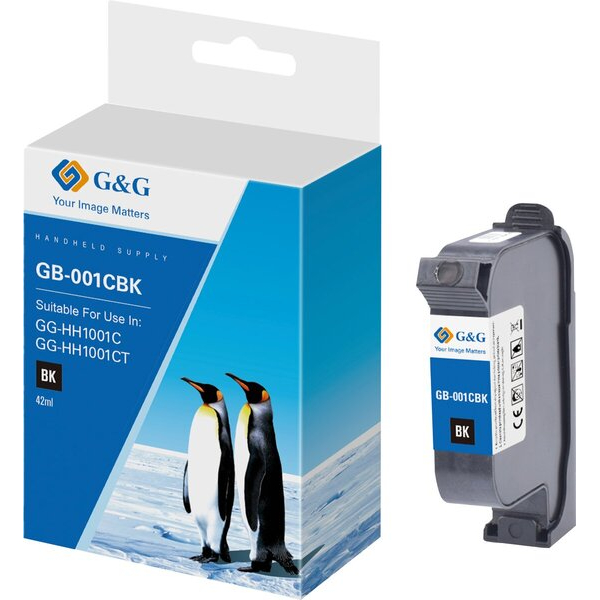 Alpedia G&amp,G Original-Druckerpatrone GB-001CBK schnell trocknende Solvent Tinte schwarz 42ml 6937173459882 Alpedia