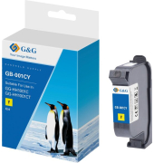 G&amp,G Original-Druckerpatrone GB-001CY schnell trocknende Solvent Tinte gelb 42ml