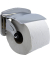 Toilettenpapierhalter mit Deckel für alle Kleinrollen, Edelstahl