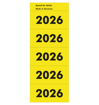 Inhaltsschildchen 2026 gelb