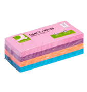 Haftnotizen KF02516, Quick Notes, 38x51mm, farbig sortiert (ultraviolett/ultrablau/ultrapink/ultrarosa)