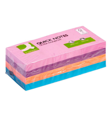 Haftnotizen KF02516, Quick Notes, ultraviolett/ultrablau/ultrapink/ultrarosa