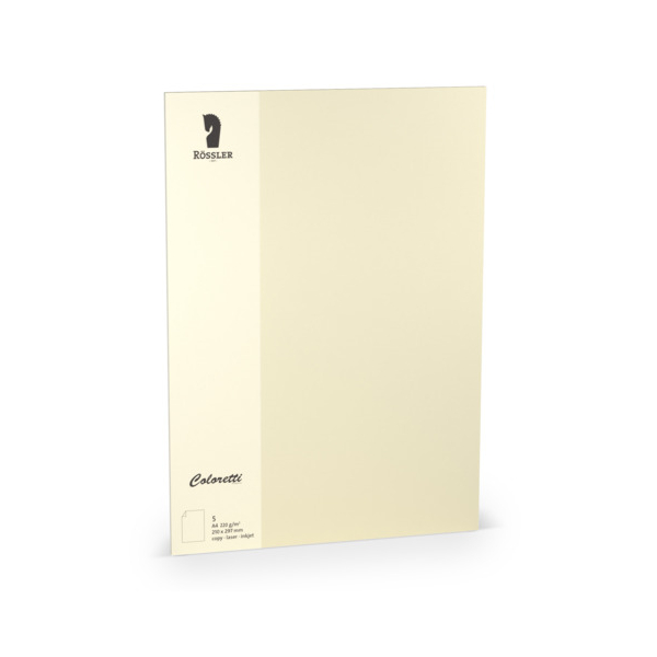 10 Stück Rössler Briefpapier Briefbogen 220712512, creme, 220g 4014970435713 Rössler 5 Stück