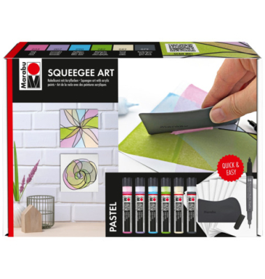 Acrylfarbe Squeegee Art Set Pastel