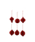 Weihnachtlicher  Behang 6ST Ornament rot