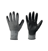 Schnittschutzhandschuhe AKRON Goodjob, Polyurethan, schwarz/grau, Größe 10 / XL