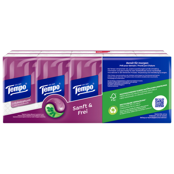 7322540786927 - Taschentücher 830314 Sanft & Frei 4-lagig 21x21cm 7322540786927 90 Stück