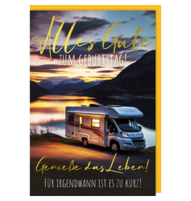 Geburtstagskarten 5000-25123 11,5x17 cm 115mm x 170mm (BxH) Camper bunt