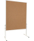 Moderationstafel U-Act! Line, 120x150cm, Jute + Jute (beidseitig), pinnbar, braun + braun