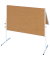 Moderationstafel U-Act! Line, 120x150cm, Jute + Jute (beidseitig), pinnbar, klappbar, braun + braun