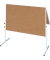 Moderationstafel U-Act! Line, 120x150cm, Jute + Jute (beidseitig), pinnbar, klappbar, braun + braun