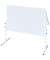Moderationstafel U-Act! Line, 120x150cm, Karton + Karton (beidseitig), pinnbar, klappbar, weiß + weiß