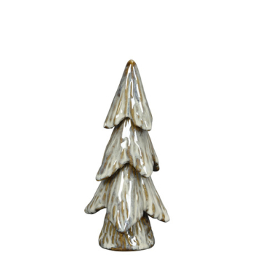 Weihnachtlicher Deko Baum Porzellan creme