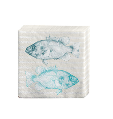 Motivservietten 13861592300 / Fische, 3-lagig, 16,5x16,5cm