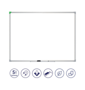 Whiteboardtafel 180x120cm Alurahmen weiß