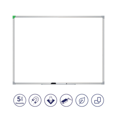 Whiteboardtafel 180x120cm Alurahmen weiß
