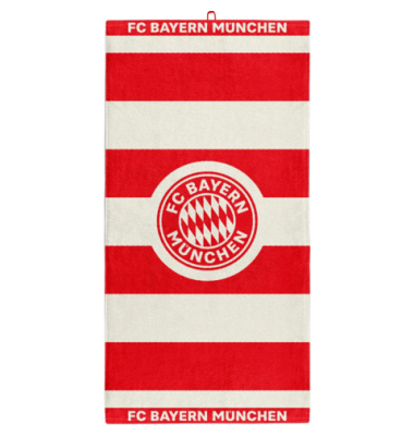 Badetuch 180x90cm Logo rotweiß