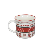 Weihnachtlicher  Becher rotwei&szlig;