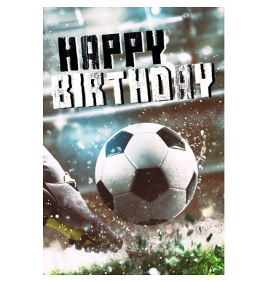 Geburtstagskarten 51-10057 Fu&szlig;baller bunt