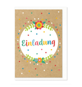 Einladungskarten 54-039 bunt