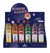 Geschenkgläschen mit Botschaft sortiert