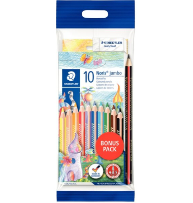 1284 Farbstiftetui Set Noris Jumbo, 4mm, 10 Stück STAEDTLER 61 SET7