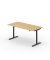 Schreibtisch se:lab e-desk, h&ouml;henverstellbar, 65-128cm (H), 140x70cm (BxT), rechteckig, eiche hell / schwarz