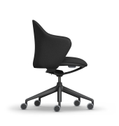 B&uuml;rodrehstuhl se:flair, schwarz / schwarz, mit integrierten Armlehnen, bis 130kg, ohne Kopfst&uuml;tze