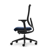 B&uuml;rodrehstuhl se:do PRO light 2, blau/schwarz / schwarz, mit verstellbaren Armlehnen, bis 130kg, ohne Kopfst&uuml;tze