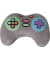 Kuschelkissen Let's Play grau