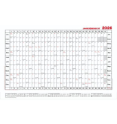 Plakatkalender 5-1, 12 Monate / 1 Seite, 140x84cm (BxH) (140x841mm), 2026