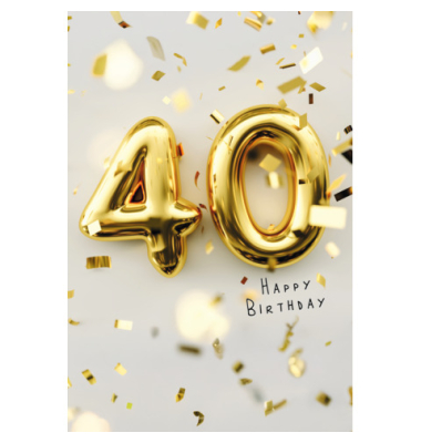 Geburtstagskarten 52-3394 11,5x17 cm 115mm x 170mm (BxH) Jubil&auml;umsjahr bunt