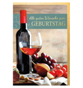 Geburtstagskarten 5006-23140 11,5x17 cm 115mm x 170mm (BxH) Wein bunt
