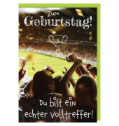 Geburtstagskarten 5000-25126 11,5x17 cm 115mm x 170mm (BxH) Fußball bunt