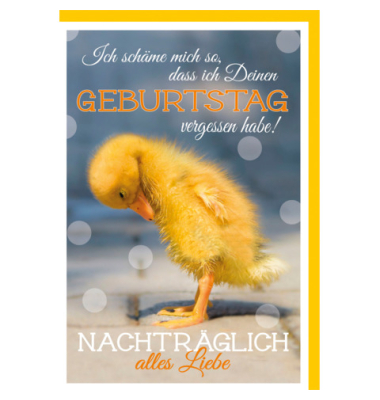 Geburtstagskarte nachträglich