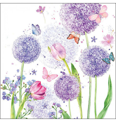 Servietten 13319325, mehrfarbig / Blumensch&ouml;nheit, 3-lagig, 33x33cm