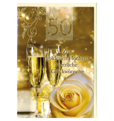 Goldhochzeitskarte