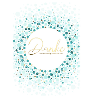 Dankeskarten 41-3561 11,5x17 cm 115mm x 170mm (BxH) Danke bunt