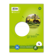 Schulblock 040740004 Green, Lineatur 4 / liniert, A5, 70g, 40 Blatt