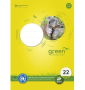 Schulblock 040745005 Green, Lineatur 22 / kariert, A4, 80g, 50 Blatt