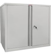 Stahlschrank 2 OH 915 x 830 x 370 mm grau abschließbar 